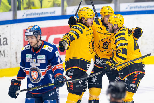 Växjös Keegan Lowe deppar när Skellefteås Rickard Hugg,