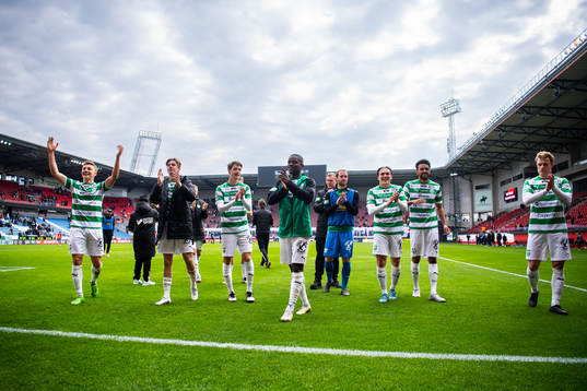 Västerås SKs spelare jublar