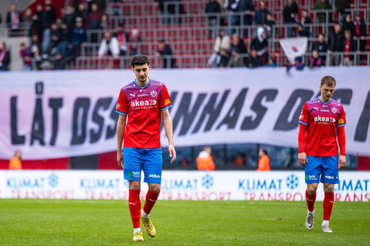 Helsingborgs Amar Muhsin och Erik Ring deppar