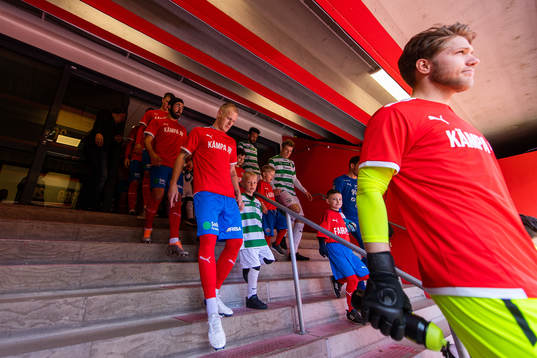 Helsingborgs Philip Rejnhold och målvakt Kalle Joelsson