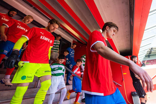 Helsingborgs målvakt Kalle Joelsson och Thomas Pauck Rogne