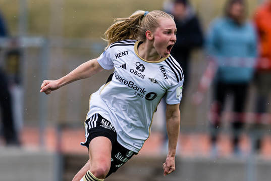Emilie Marie Joramo of Rosenborg celebrates