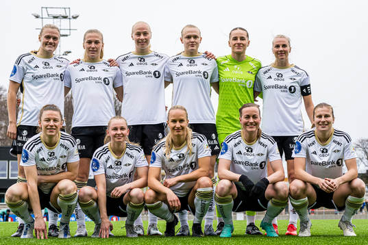 The starting eleven of Rosenborg, from the top left;