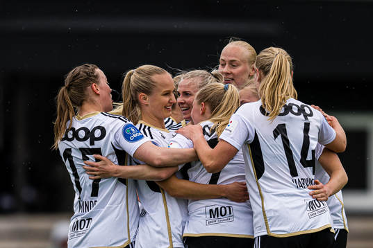Emilie Marie Joramo of Rosenborg celebrates