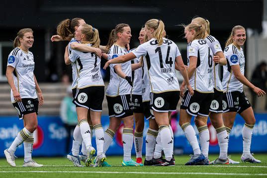 Emilie Marie Joramo of Rosenborg celebrates