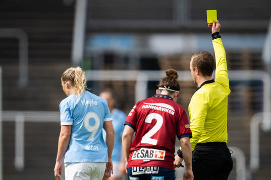 Malmö FFs Madeleine Hejde får varning