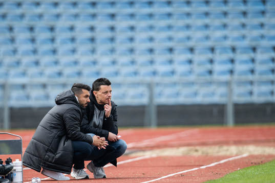 Malmö FFs tränare Maxim Khalil och assisterande tränare