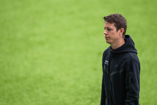 Mathias Rasmussen of Brann arrives