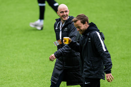 Thomas Brakstad, press officer of Brann, and Bård Finne of
