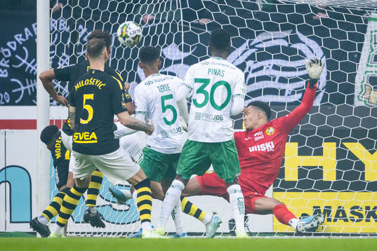 Hammarbys målvakt Oliver Dovin