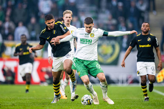 AIKs Omar Faraj och Hammarbys Edvin Kurtulus