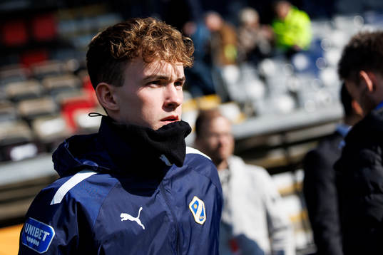 Halmstads Alexander Johansson före fotbollsmatchen i