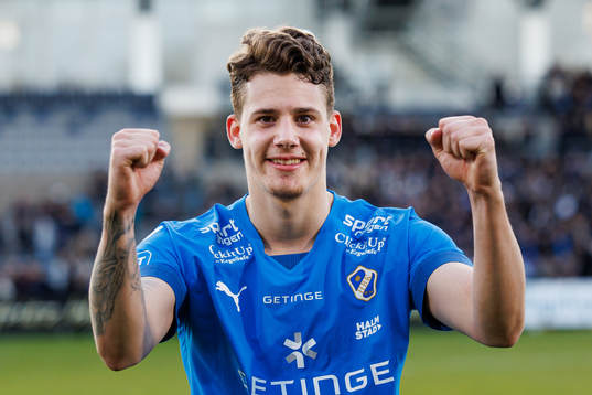 Halmstads Gabriel Wallentin jublar