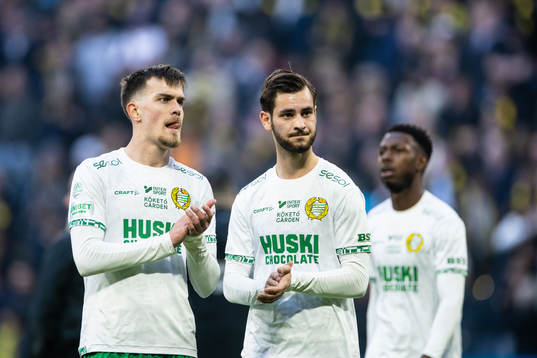 Hammarbys Pavle Vagic och Adi Nalic deppar