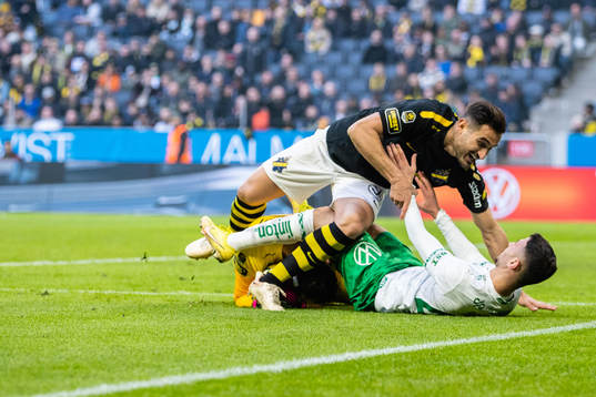 s Sotirios Papagiannopoulos och Hammarbys Abdelrahman Boudah