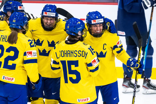 Anna Kjellbin of Sweden celebrates scoring 0-1