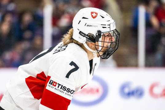 Lara Stalder of Switzerland in pain