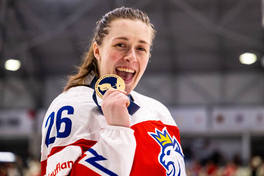 Vendula Pribylova celebrates