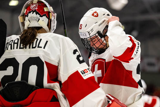 Alina Muller of Switzerland looks dejected