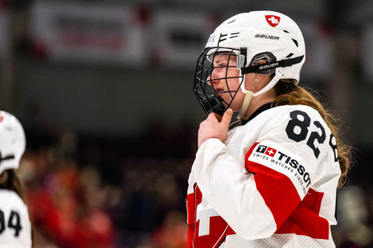 Alessia Baechler of Switzerland looks dejected