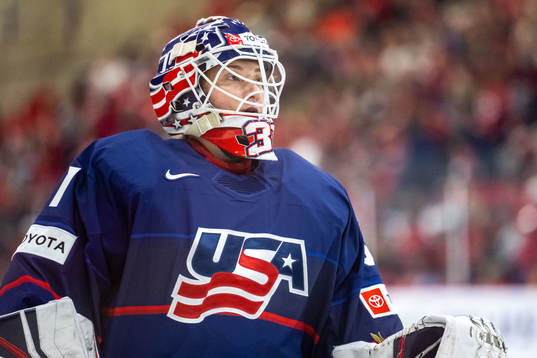 Goaltender Aerie Frankel of USA