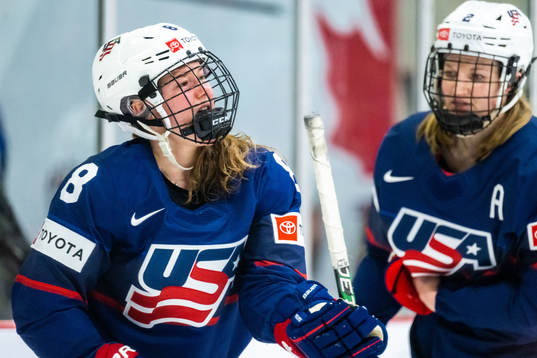 Haley Winn of USA in pain