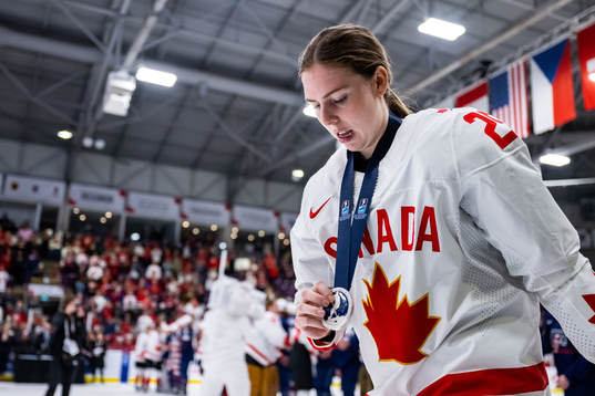 Micah Zandee-Hart of Canada looks dejected