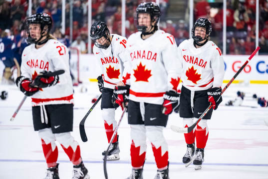 Emma Maltais, Brianne Jenner, Sarah Fillier and Ella