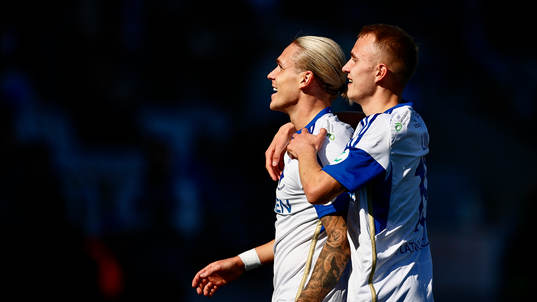 IFK Norrköpings Arnor Sigurdsson och Victor Stange Lind