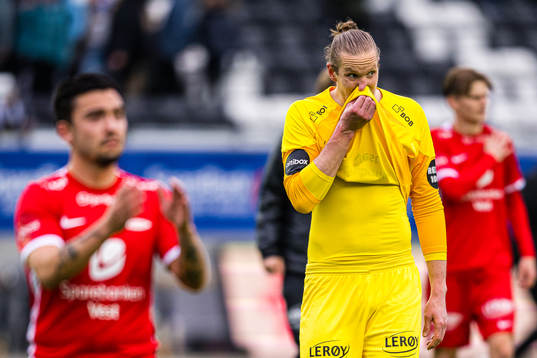 Eirik Holmen Johansen of Brann looks dejected