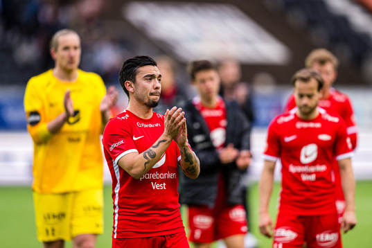 Niklas Castro of Brann looks dejected
