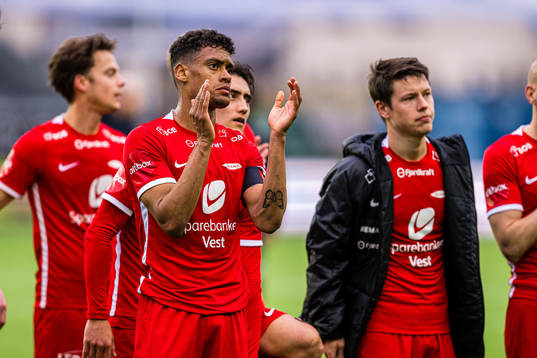 Japhet Sery Larsen of Brann looks dejected