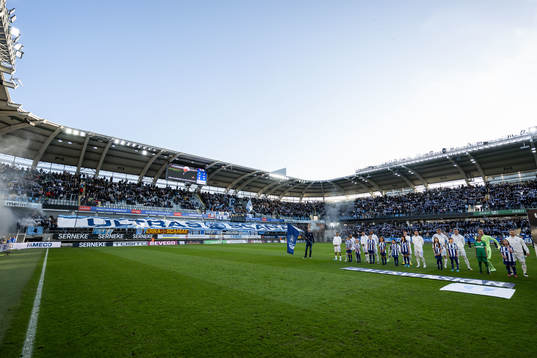 Malmö FFs supportrar med tifo