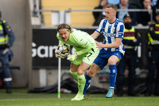 Malmö FFs målvakt Johan Dahlin och IFK Göteborgs