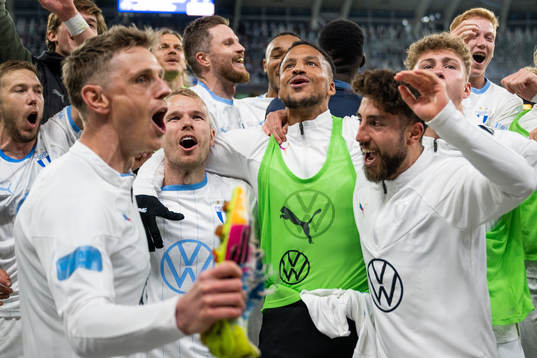 Malmö FFs Søren Rieks, Oscar Lewicki, Martin Olsson och