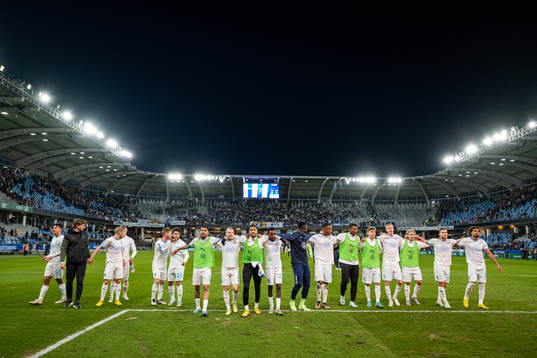 Malmö FFs spelare jublar
