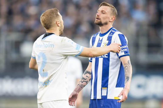 Malmö FFs Anton Tinnerholm och IFK Göteborgs Sebastian