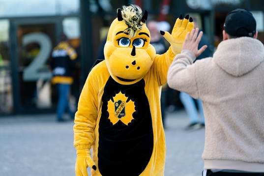 Skellefteå AIK’s maskot Buddy