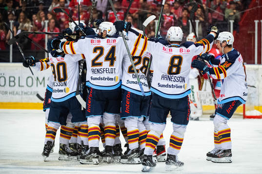 Djurgårdens spelare jublar