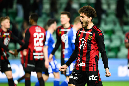 Östersunds Ziad Ghanoum jublar
