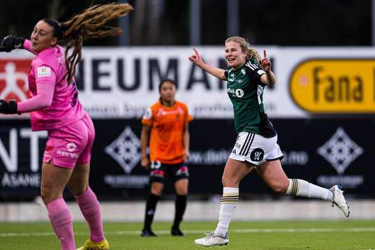 Cesilie Andreassen of Rosenborg celebrates