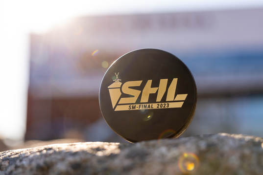 Matchpuck före final tre i SHL mellan Växjö och