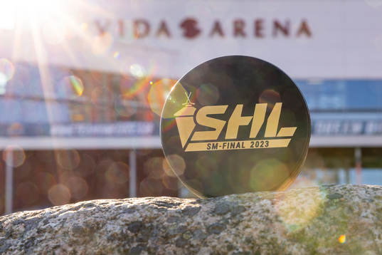 Matchpuck före final tre i SHL mellan Växjö och
