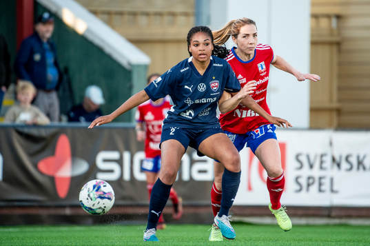 FC Rosengårds Isabella Obaze mot Vittsjös Clara Markstedt