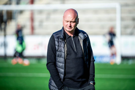 FC Rosengårds tränare Joel Kjetselberg innan