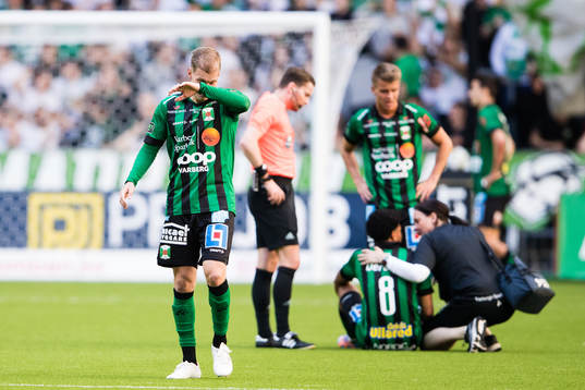 Varbergs Oliver Silverholt deppar