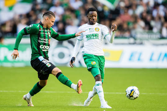Varbergs Maxime Anne Marie Sainte och Hammarbys Shaquille