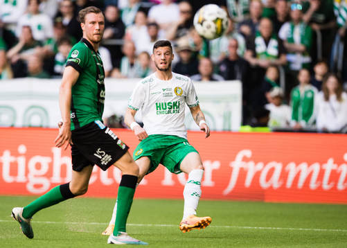 Varbergs Hampus Zackrisson och Hammarbys Viktor Djukanovic