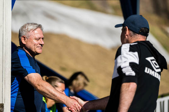 Jan Aksel Odden, head coach of Grei, and Børge Haugsdal,