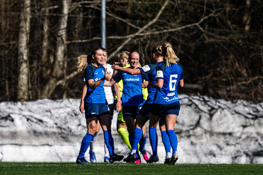 Julie Kristine Solskjær of Grei celebrates